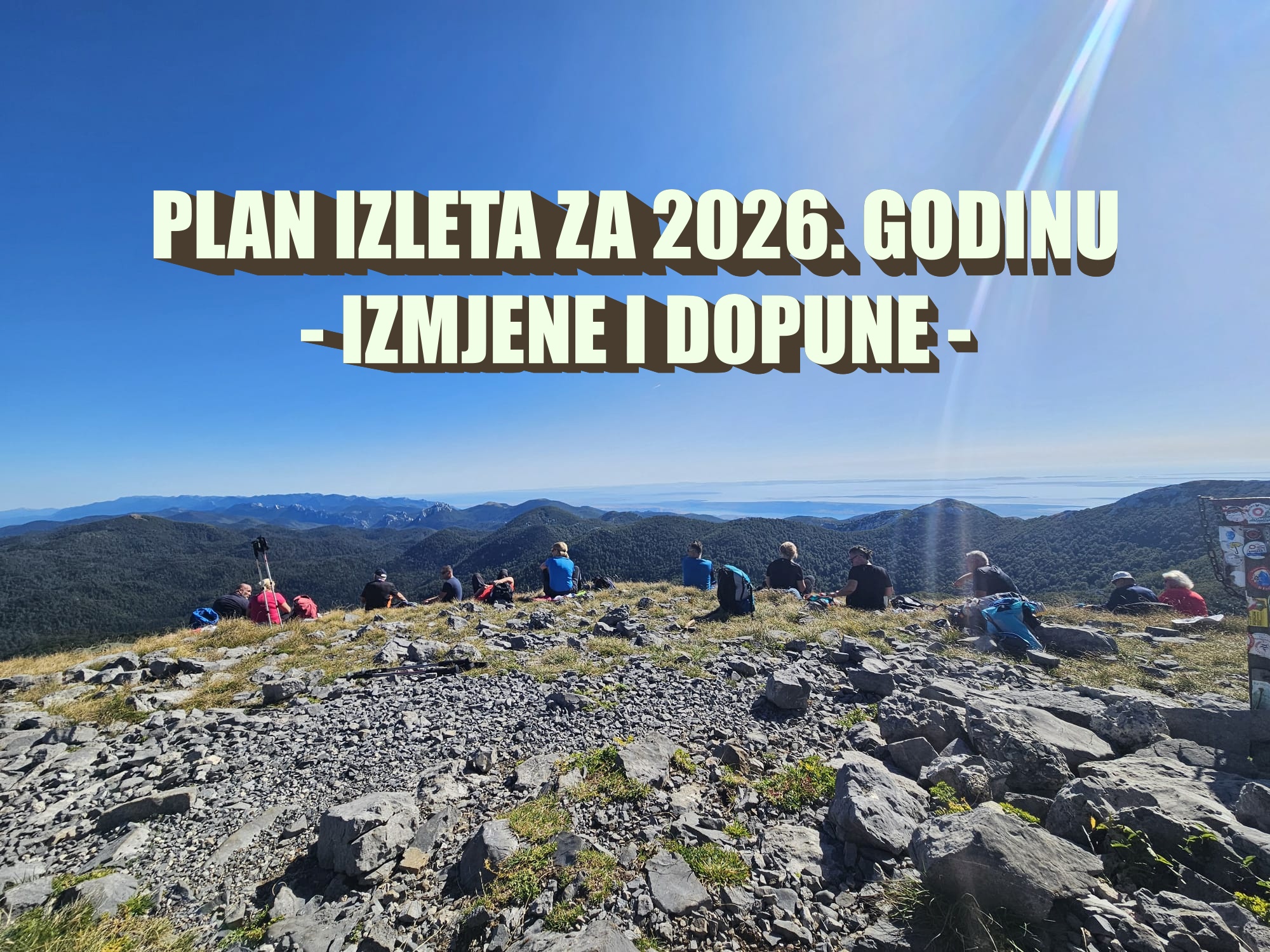Izmjene i dopune Plana izleta za 2026. godinu